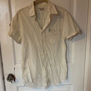 Original Penguin Cream Short-Sleeve Button-Down Shirt